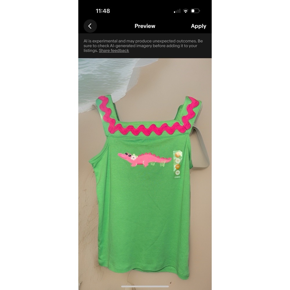 Gymboree Island Lily Girls Size 10 Green  Top Shirt Blouse New
